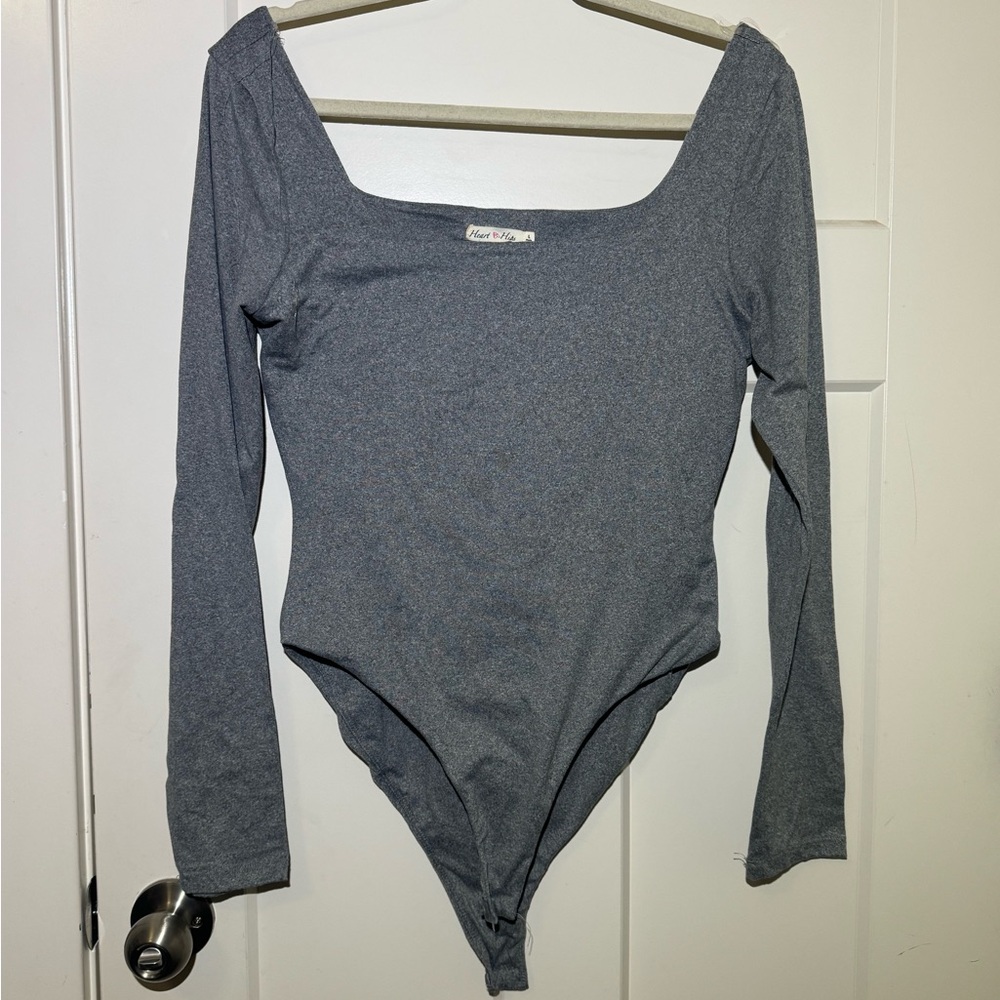 Heart Hips Gray Long Sleeve Top